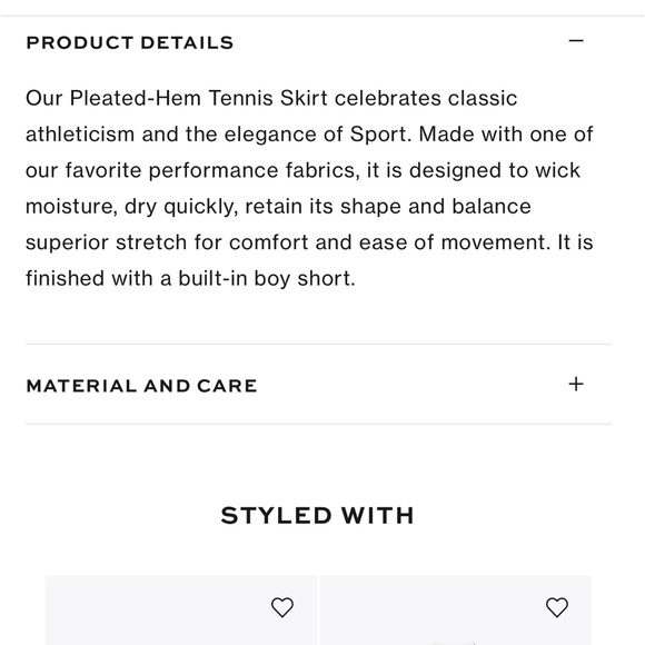 Tory Sport Pleated-Hem Skirt - Picture 2 of 4